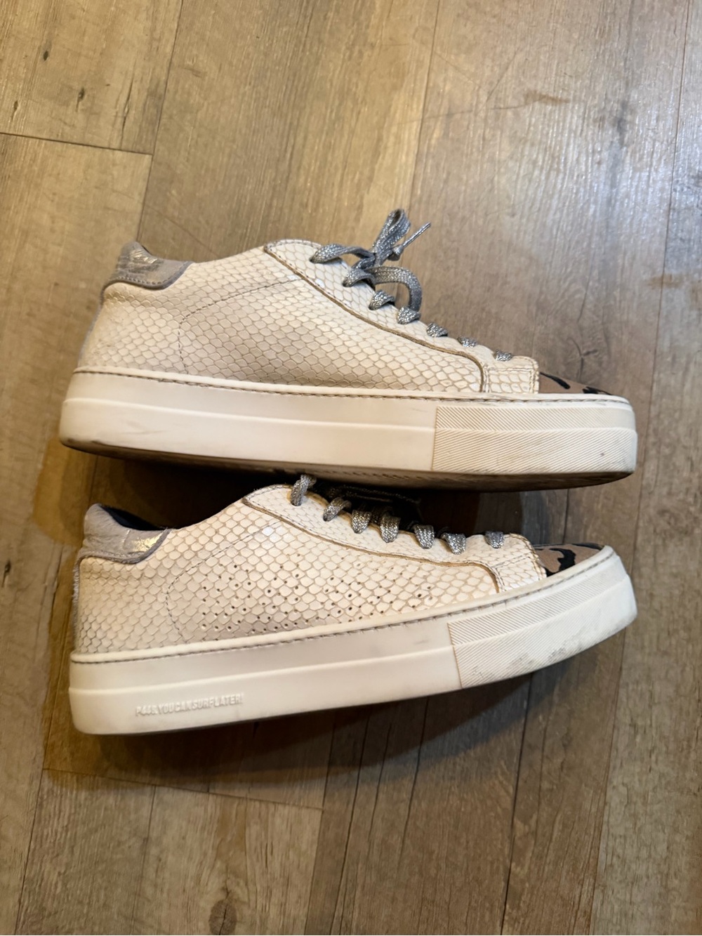 P448 Thea Platform Sneakers | Python Roccia - Picture 4 of 11